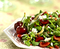 Mache Salad with Bing Cherries